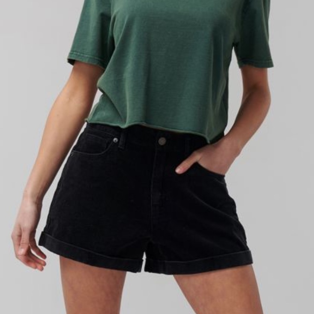 Black cord shorts